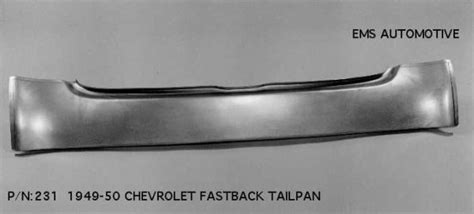 1951 chevy sheet metal|1949 52 Chevy tailpan.